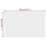 vidaXL Tapis rectangulaire gris 60x100 cm bambou