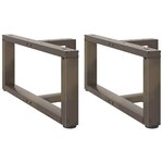 vidaXL Pieds de table basse en T  2 pièces  noir  60 x 25 x (30-31) cm  acier