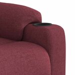 vidaXL Fauteuil de massage inclinable Rouge bordeaux Tissu