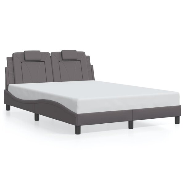 vidaXL Cadre de lit Viana sans matelas gris 140x200 cm similicuir