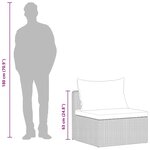 vidaXL Meuble de jardin 3 Pièces avec coussins Gris Résine tressée