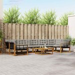 vidaXL Ensemble de canapés d'extérieur 8 Pièces Gris Naturel et Clair
