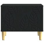 vidaXL Table basse Noir 50 x 49 x 40 cm Bois d'ingénierie