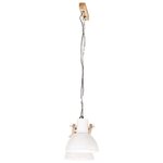 vidaXL Lampe suspendue industrielle 25 W Blanc 109 cm E27