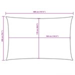vidaXL Voile de parasol tissu oxford rectangulaire 2x4 m taupe