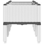 vidaXL Jardinière avec pieds blanc 120x40x42 cm PP