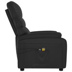 vidaXL Fauteuil électrique de massage Noir Similicuir