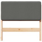 vidaXL Tête de lit capitonnée Marron et gris clair 100 cm Pin massif