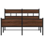 vidaXL Cadre de lit sans matelas chêne marron 137x190 cm