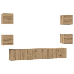 vidaXL Ensemble meuble TV 7 Pièces Chêne artisanal Bois d'ingénierie