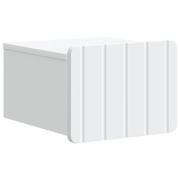 vidaXL Cabinet de chevet mural avec tiroir Blanc 33 x 34 5 x 24 cm