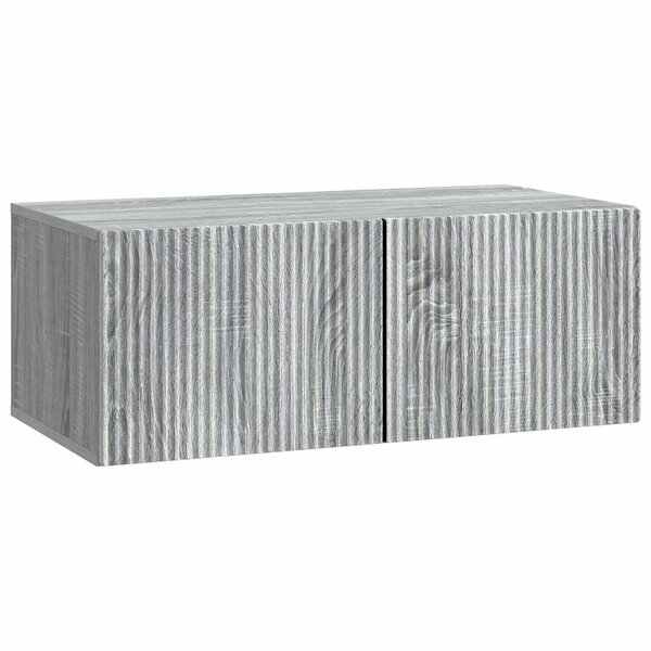 vidaXL Meuble TV mural 78 5 x 41 x 30 cm Sonoma gris Bois d'ingénierie