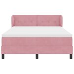Lit box spring vidaXL avec matelas Rose 160x200 cm Velours