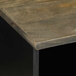 vidaXL Meuble TV noir 100x33x46 cm bois massif de manguier