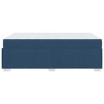 vidaXL Cadre de lit avec matelas Bleu 120 x 200 cm tissu