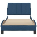 vidaXL Cadre de lit sans matelas bleu 90x190 cm tissu