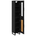 vidaXL Haut Armoire Chêne noir 69 5 x 34 x 180 cm Bois d'ingénierie