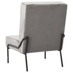 vidaXL Chaise de relaxation 65x79x87 cm Gris clair Velours
