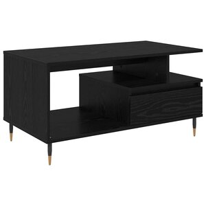 vidaXL Table basse Chêne noir 90 x 49 x 45 cm Bois d'ingénierie