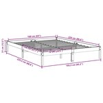 vidaXL Cadre de lit extra long sans matelas 160x220 cm bois massif pin