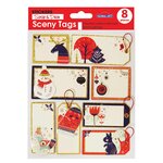 8 étiquettes cadeaux autocollantes - Noël Scandinave