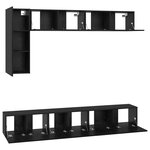 vidaXL Ensemble meuble TV 6 Pièces Chêne noir 30 5 x 30 x 90 cm
