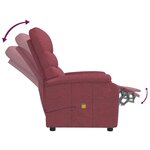 vidaXL Fauteuil de massage Rouge bordeaux Tissu