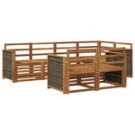 vidaXL Ensemble de canapé d'angle 6 Pièces Naturel Bois d'Acacia Massif