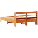 vidaXL Cadre de lit sans matelas cire marron 135x190cm bois pin massif