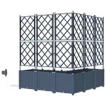 vidaXL Pots de jardin Gris 120 x 120 x 142 cm Acier
