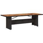 vidaXL Ensemble de salle à manger pour jardin 11 Pièces Noir Poly rotin