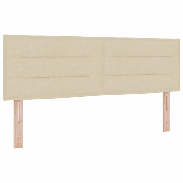 vidaXL Tête de lit Hauteur réglable Manuel Crème 160 cm tissu