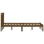 vidaXL Cadre de lit sans matelas marron miel bois massif 200x200 cm
