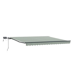 vidaXL Auvent rétractable Vert et blanc 450 × 300 cm