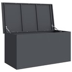 vidaXL Boîte de Rangement Extérieure Anthracite 100 x 50.5 x 50 cm