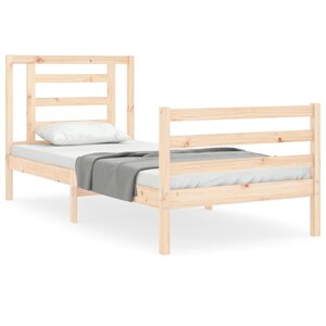 vidaXL Cadre de lit sans matelas bois massif