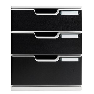 Module De Classement Modulo Office 3 Tiroirs Fermés - Noir - Exacompta