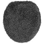 vidaXL Ensemble de tapis de bain antidérapants 3 Pièces Gris foncé PP