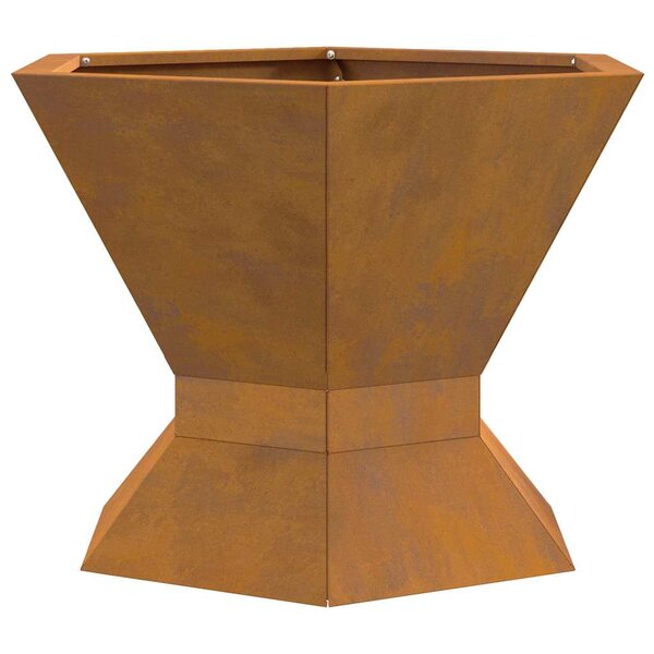 vidaXL Braise Marron 50 x 50 x 40 cm Acier Corten