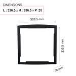 Cadre d'encastrement noir mat 9005m