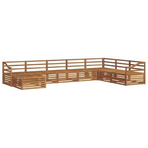 vidaXL Ensemble de canapés d'extérieur 8 Pièces Naturel