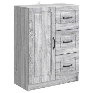 vidaXL Buffet Sonoma gris 66 x 34 5 x 87 cm Bois d'ingénierie