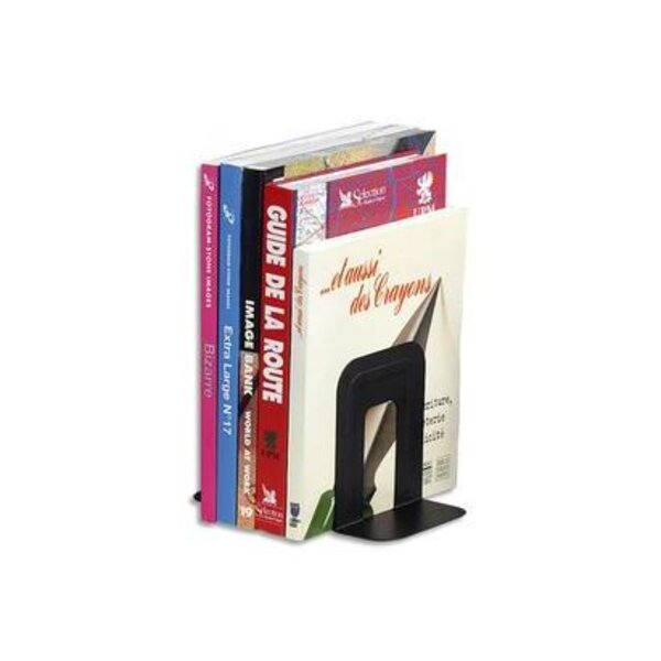 Jeu de 2 serre-livres métal 14 x 20 cm noir AVERY ZWECKFORM