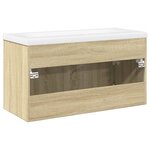 vidaXL Armoire lavabo de salle de bain et bassin intégré chêne sonoma