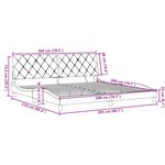 vidaXL Cadre de lit avec LED sans matelas marron foncé 200x200cm tissu