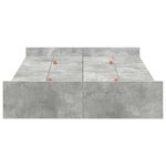 vidaXL Cadre de lit avec rangement avec tiroir Gris béton 120 x 190 cm