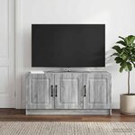 vidaXL Meuble TV Sonoma gris 99 x 34 5 x 47 cm Bois d'ingénierie