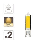 Pack de 2 ampoules retroled  culot g9  3 7w cons. (400 lumens)  lumière blanche chaud