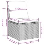 vidaXL Salon de jardin avec coussins 10 Pièces gris clair résine tressée