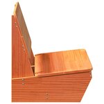 vidaXL Chaises de jardin lot de 2 cire marron 60x64x70 5 cm